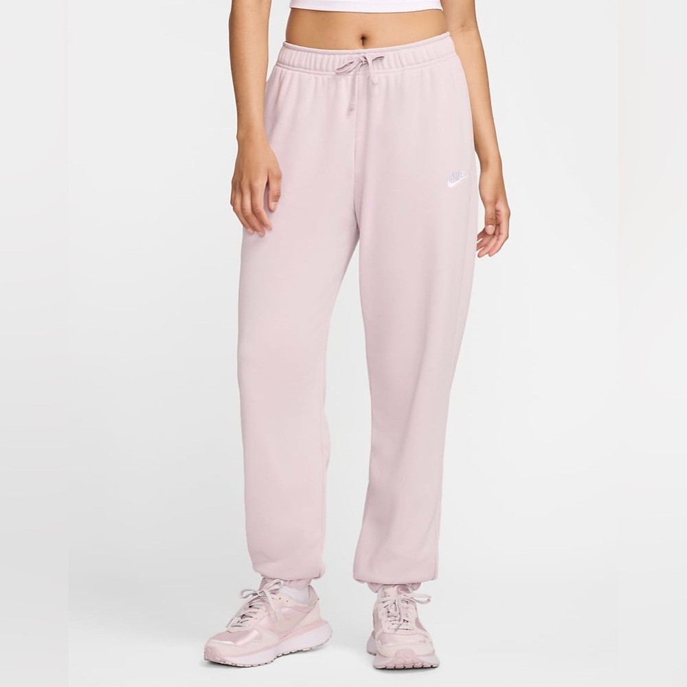 Nike Sportswear Club Fleece Mid-Rise Oversized Sweatpants Size 4x Pink/P